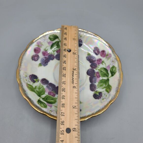 Vintage 1950's Tea Cup & Saucer Blackberry Design Ucagco June Iridescent - Picture 15 of 15